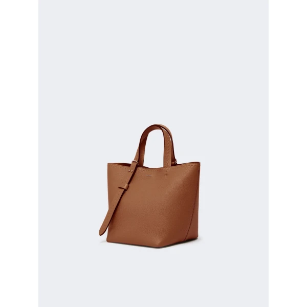 Max Mara Archetipo Extra Small Leather Bag in Amber Brown | Mini Bags | Coveti