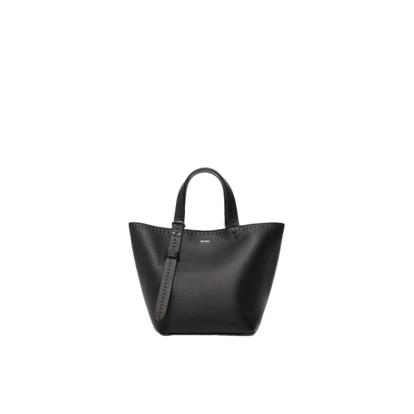 Archetipo Extra Small Leather Bag in Black