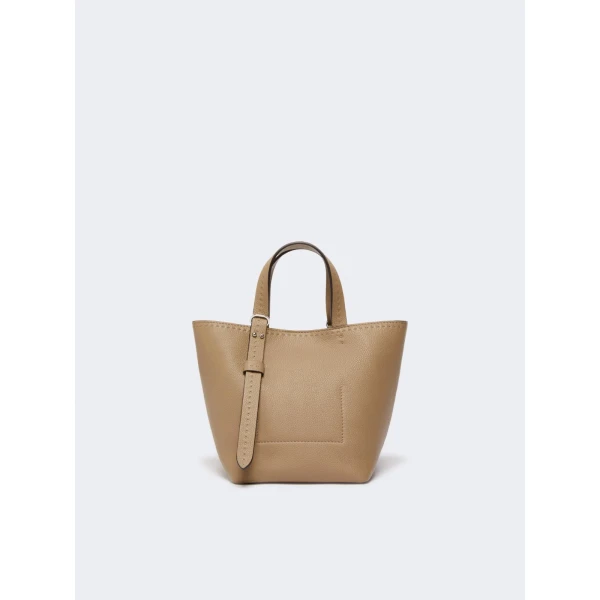 Max Mara Archetipo Extra Small Leather Bag in Mud | Mini Bags | Coveti