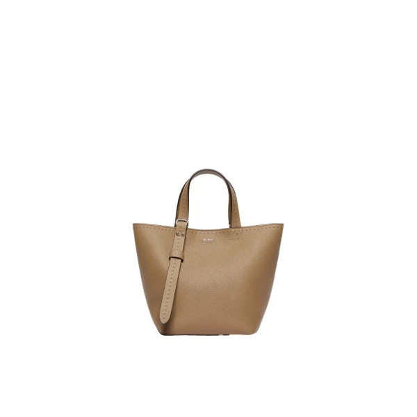 Archetipo Extra Small Leather Bag in Mud