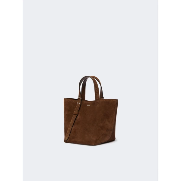 Max Mara Archetipo Extra Small Split Leather Bag in Dark Brown | Mini Bags | Coveti
