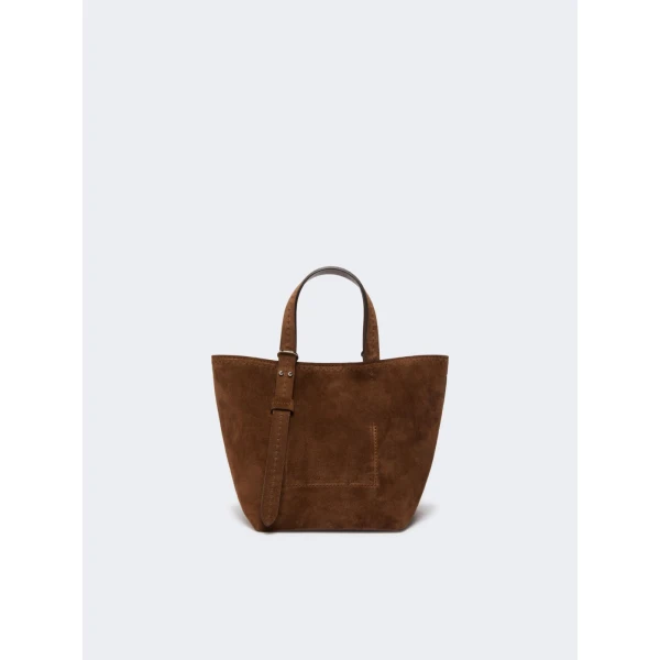 Max Mara Archetipo Extra Small Split Leather Bag in Dark Brown | Mini Bags | Coveti