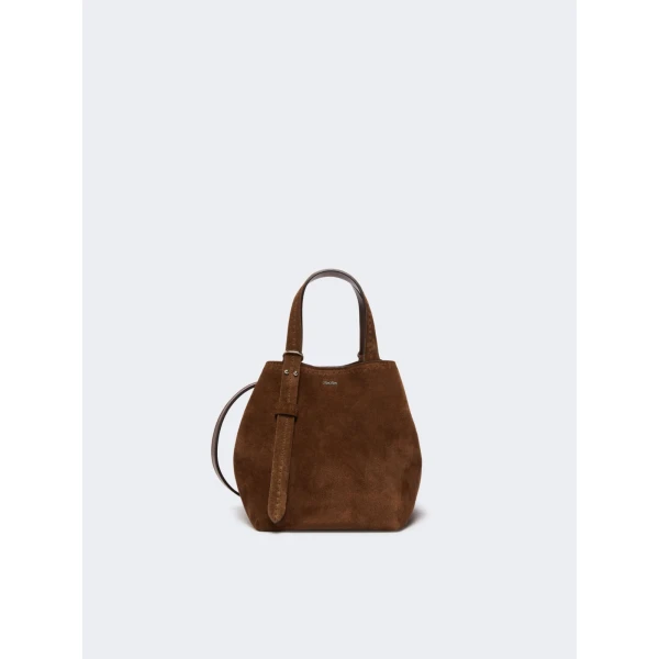 Max Mara Archetipo Extra Small Split Leather Bag in Dark Brown | Mini Bags | Coveti