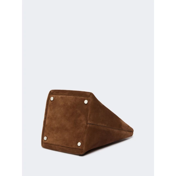 Max Mara Archetipo Extra Small Split Leather Bag in Dark Brown | Mini Bags | Coveti