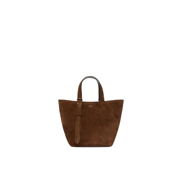 Max Mara Archetipo Extra Small Split Leather Bag in Dark Brown | Mini Bags | Coveti