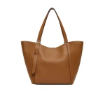 Max Mara Archetipo Leather Handbag in Amber Brown | Totes & Top-Handle Bags | Coveti