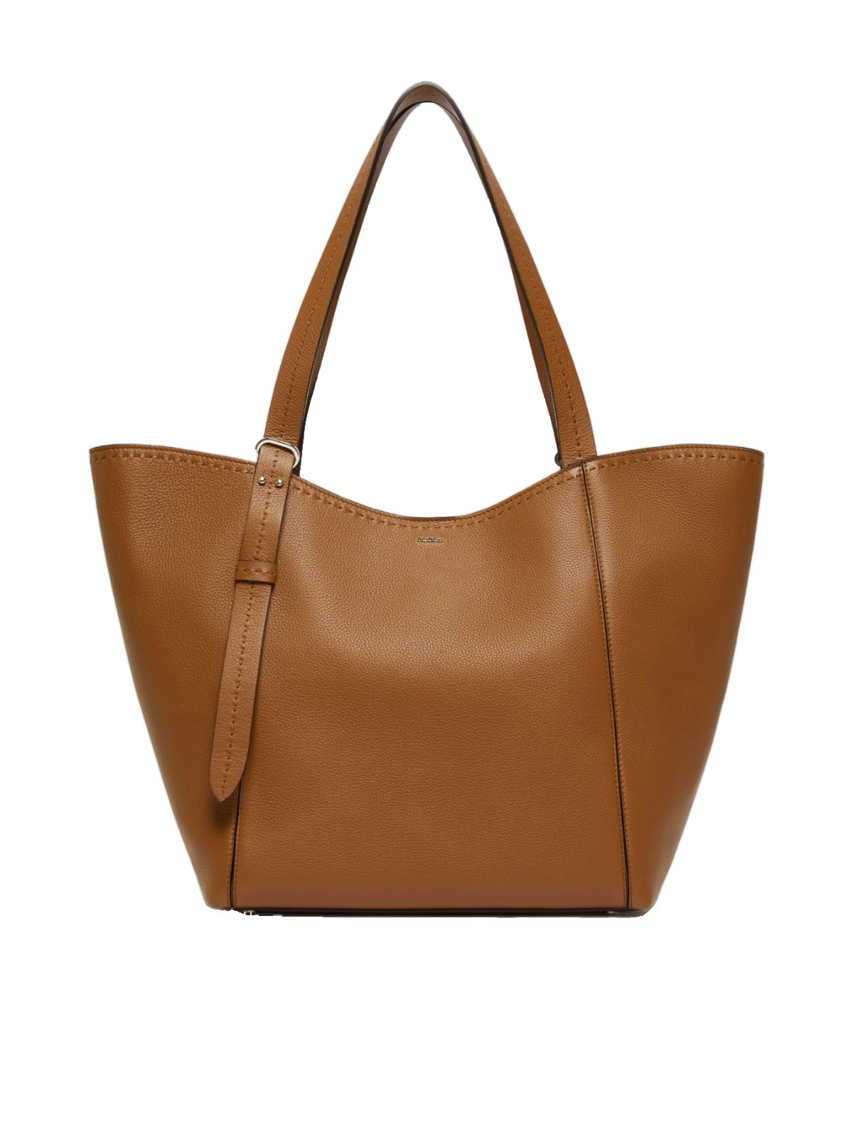 Max Mara Archetipo Leather Handbag in Amber Brown Max Mara Archetipo Leather Handbag in Amber Brown | Totes & Top-Handle Bags | Coveti