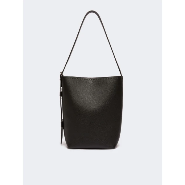 Max Mara Archetipo Medium Leather Bag in Black | Totes & Top-Handle Bags | Coveti
