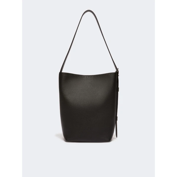 Max Mara Archetipo Medium Leather Bag in Black | Totes & Top-Handle Bags | Coveti
