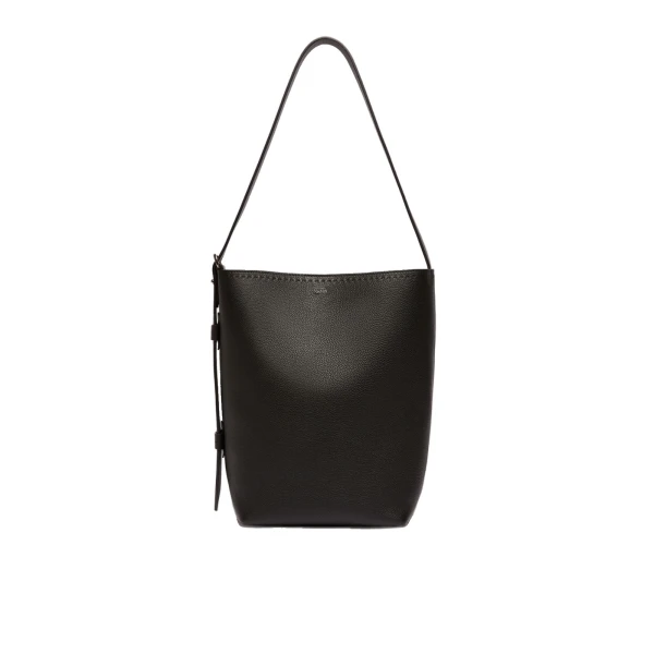 Archetipo Medium Leather Bag in Black