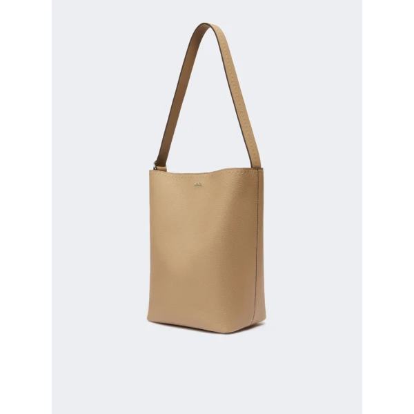 Max Mara Archetipo Medium Leather Bag in Mud | Totes & Top-Handle Bags | Coveti