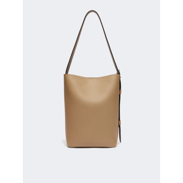 Max Mara Archetipo Medium Leather Bag in Mud | Totes & Top-Handle Bags | Coveti