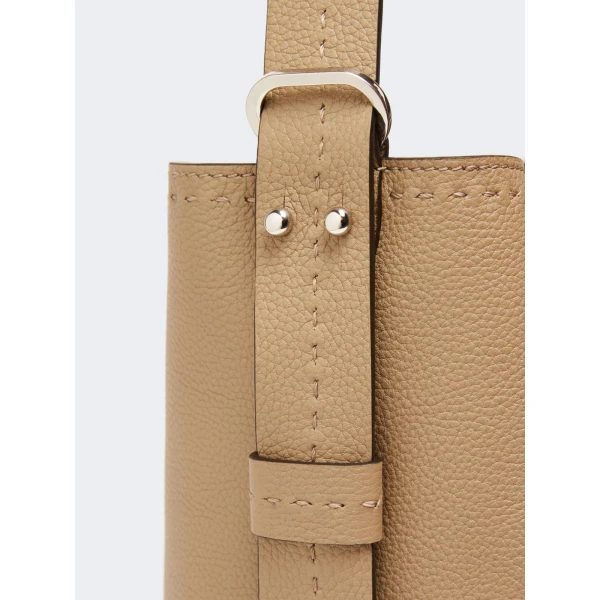Max Mara Archetipo Medium Leather Bag in Mud | Totes & Top-Handle Bags | Coveti