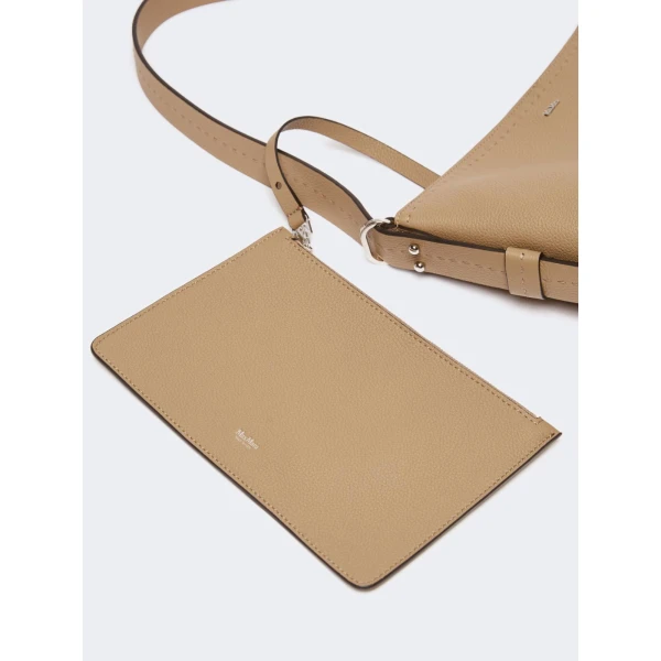 Max Mara Archetipo Medium Leather Bag in Mud | Totes & Top-Handle Bags | Coveti