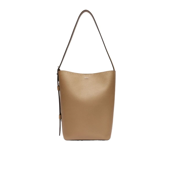 Max Mara Archetipo Medium Leather Bag in Mud | Women | Coveti
