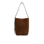 Max Mara Archetipo Small Split Leather Bag in Dark Brown | Totes & Top-Handle Bags | Coveti