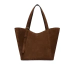 Max Mara Archetipo Split Leather Handbag in Dark Brown | Totes & Top-Handle Bags | Coveti