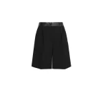 Max Mara Argento Woollen Cloth Bermuda Shorts in Black | Shorts | Coveti