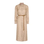 Max Mara Aris Silk Shirt Dress in Beige | Shirtdress | Coveti