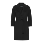 Max Mara Arona Short Double-Faced Wool Coat in Black | Wool Coat | Coveti