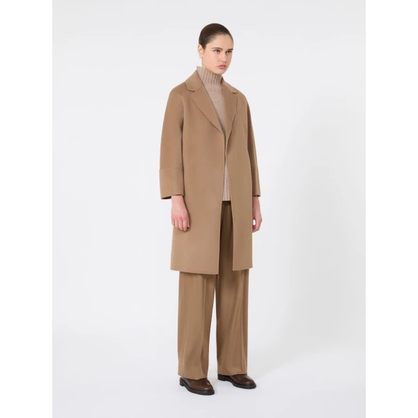 Max Mara Arona Short Double-Faced Wool Coat in Camel | Wool Coat | Coveti