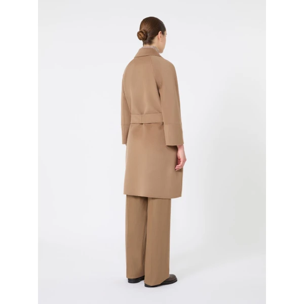 Max Mara Arona Short Double-Faced Wool Coat in Camel | Wool Coat | Coveti