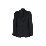 Max Mara Assenzi Single-Breasted Woollen Cloth Jacket in Navy | Blazers | Coveti