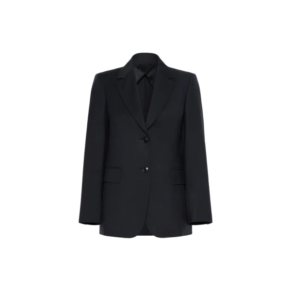 Assenzi Single-Breasted Woollen Cloth Jacket in Navy
