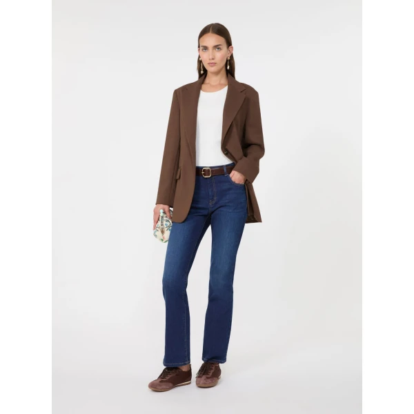 Max Mara Asta Single-Breasted Wool Blazer in Cocoa | Blazers | Coveti