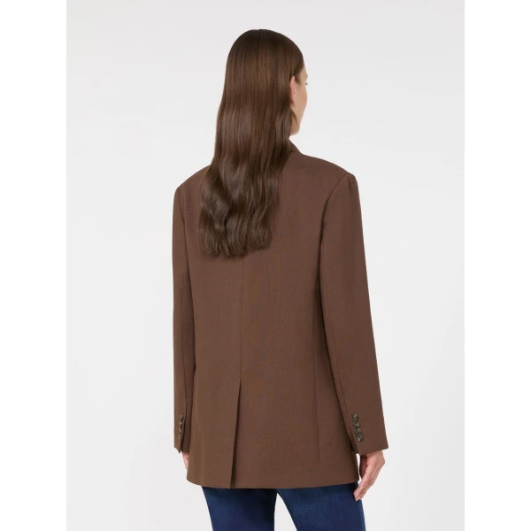 Max Mara Asta Single-Breasted Wool Blazer in Cocoa | Blazers | Coveti