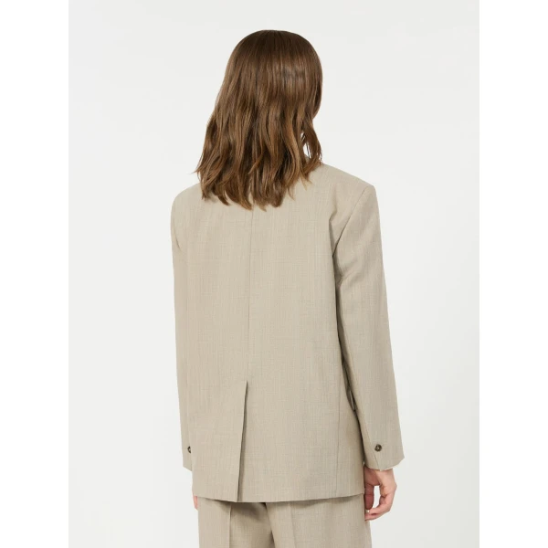 Max Mara Attila Oversized Wool Cloth Blazer in Hazelnut Brown | Blazers | Coveti