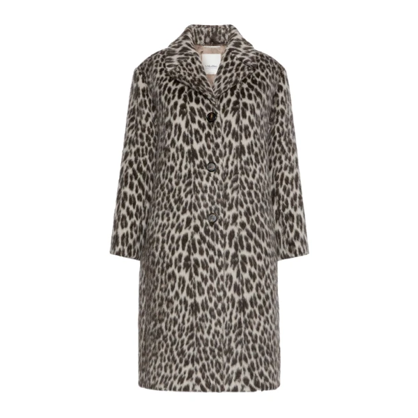 Max Mara Attilia Jacquard Coat in Ecru | Coats | Coveti