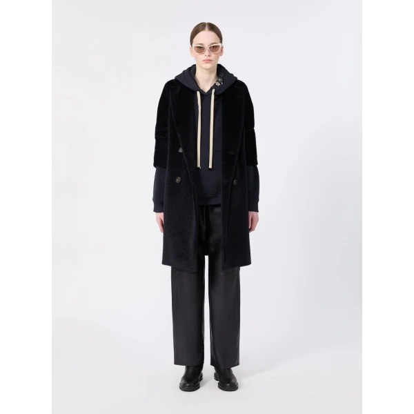 Max Mara Aurora Brushed Jersey Hoodie in Ultramarine | Sweaters | Coveti