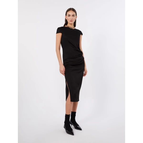 Max Mara Austero Cady Gown in Black | Evening Gowns | Coveti