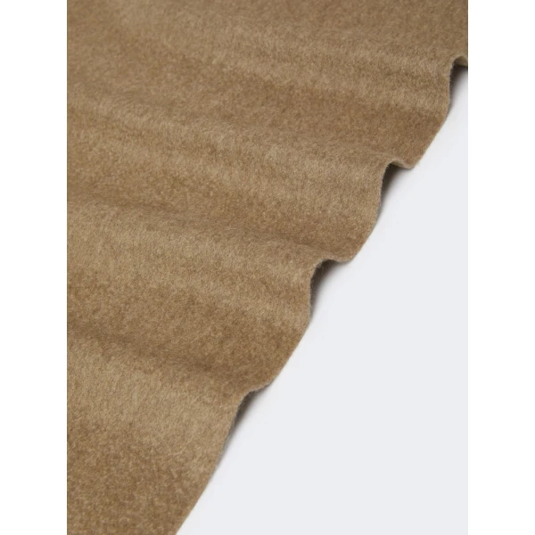 Max Mara Baci Cashmere Logo Stole in Beige Style 2 | Scarves | Coveti
