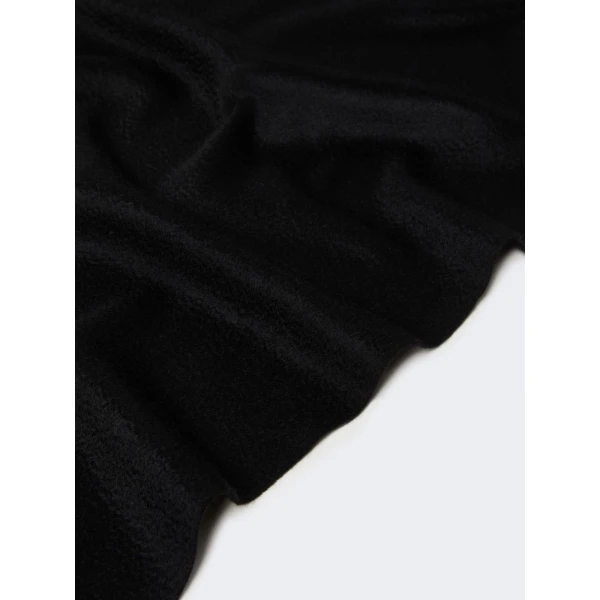 Max Mara Baci Cashmere Logo Stole in Black | Scarves | Coveti