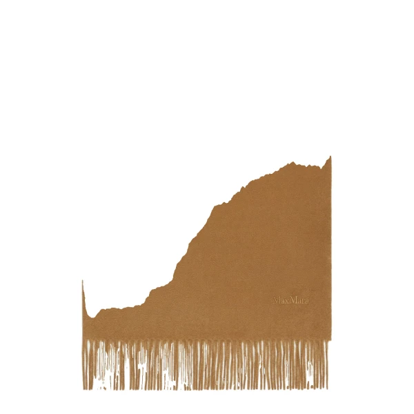 Baci Cashmere Logo Stole in Camel