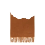 Max Mara Baci Cashmere Logo Stole in Tobacco | Scarves | Coveti