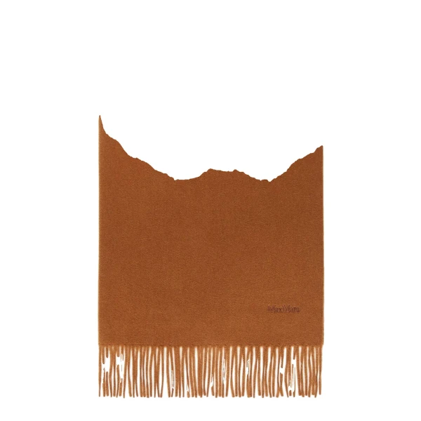 Baci Cashmere Logo Stole in Tobacco