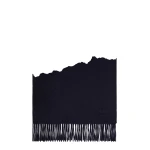 Max Mara Baci Cashmere Logo Stole in Ultramarine | Scarves | Coveti
