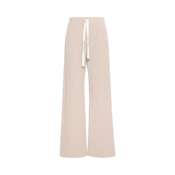 Bali Wide-Leg Double Jersey Trousers in Beige