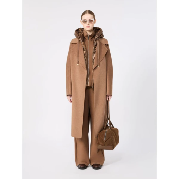 Max Mara Bali Wide-Leg Double Jersey Trousers in Camel | Wide leg pants | Coveti