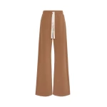 Max Mara Bali Wide-Leg Double Jersey Trousers in Camel | Wide leg pants | Coveti