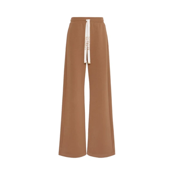 Bali Wide-Leg Double Jersey Trousers in Camel