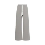 Max Mara Bali Wide-Leg Double Jersey Trousers in Pearl Grey | Wide leg pants | Coveti
