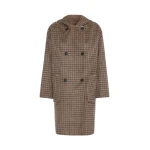 Max Mara Balta Hooded Double Wool Coat in Brown | Wool Coat | Coveti
