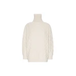 Max Mara Bambola Oversized Diamond-Knit Sweater in Beige | Sweaters | Coveti