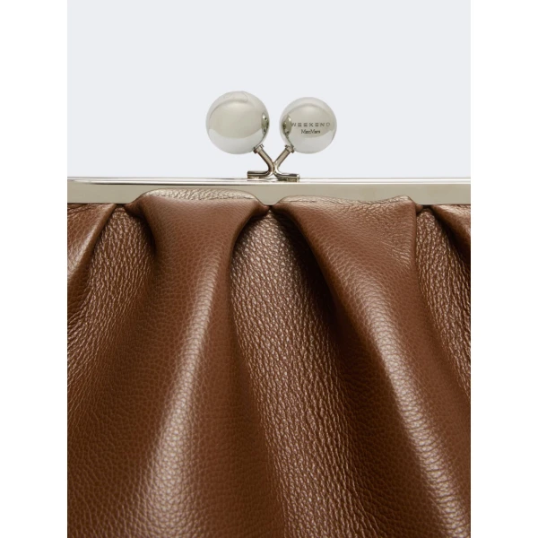 Max Mara Bambola XXL Deer Print Leather Pasticcino Bag in Brown | Clutch Bags | Coveti