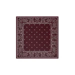 Max Mara Bandanna Print Silk Foulard in Bordeaux | Scarves | Coveti