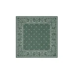 Max Mara Bandanna Print Silk Foulard in Khaki | Scarves | Coveti